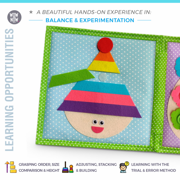Load image into Gallery viewer, Personalized Color Pop Sensory Quiet Book + Personalized Height Chart