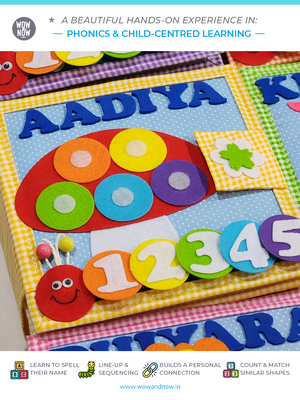 Personalized Montessori Sensory Busy Activity Book for Toddlers | Quiet Book with Colors, Shapes, Learning Numbers & Counting