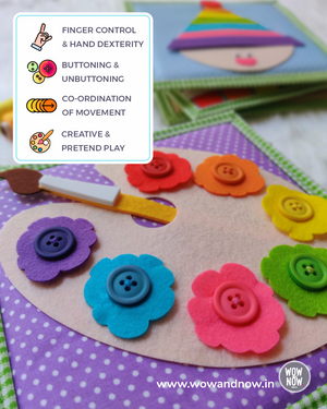 Personalized Montessori Sensory Busy Activity Book for Toddlers | Quiet Book with Colors, Shapes, Learning Numbers & Counting