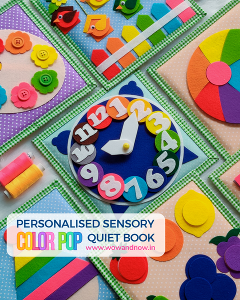 Load image into Gallery viewer, Personalized Color Pop Sensory Quiet Book + Personalized Animal Safari World Map with A3 Animal Quest Poster