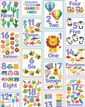 Personalized Number Flashcards for Toddlers, Preschool & Homeschool | 123 Counting, Tracing & Early Math Activity Cards | Educational Screen-free Activities Toys for Kids