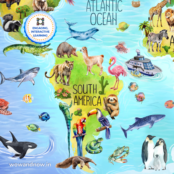 Load image into Gallery viewer, Personalized Animal World Map Wall Art with The Animal Quest Poster