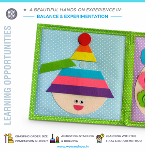 Personalized Montessori Sensory Busy Activity Book for Toddlers | Quiet Book with Colors, Shapes, Learning Numbers & Counting