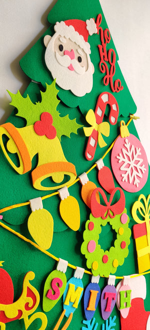 Christmas tree ornament kit for toddlers with festive characters.