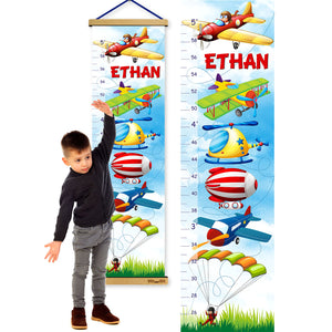 Air Transport - Personalized Theme Height Chart