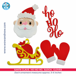 Montessori Christmas keepsake for babies with personalized felt ornaments.