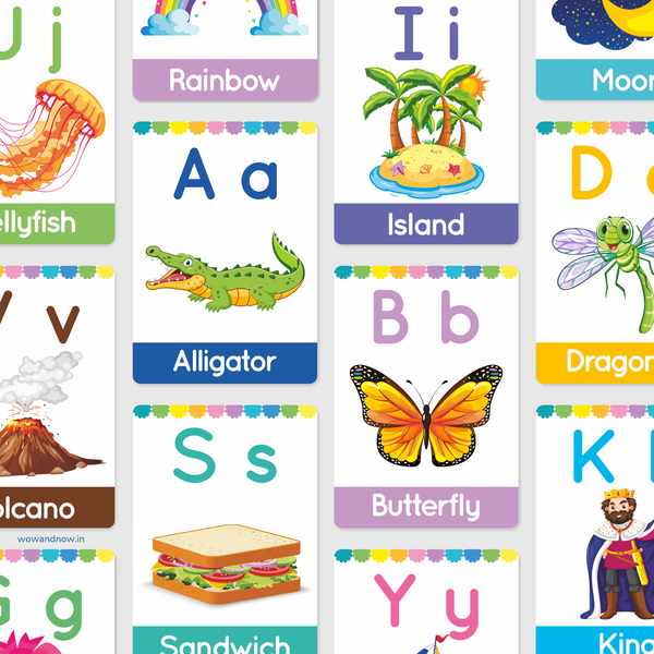 Load image into Gallery viewer, Personalized A-Z letters of the Alphabet with 12 Activity Flash Cards
