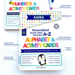 Personalized A-Z Alphabet & Activity Flash Cards