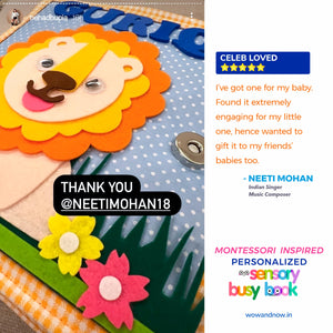 Personalized Sensory Baby & Toddler Busy Book - (Elephant)