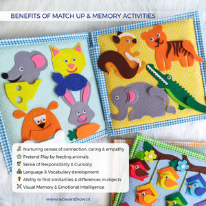 Personalized Peek-a-Boo Animal Sensory Quiet Book + FRAMED - Set of 3 Watercolor Nursery Animals Safari Prints