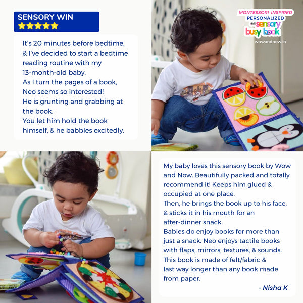 Load image into Gallery viewer, Personalized Sensory Baby &amp; Toddler Busy Book - (Elephant)
