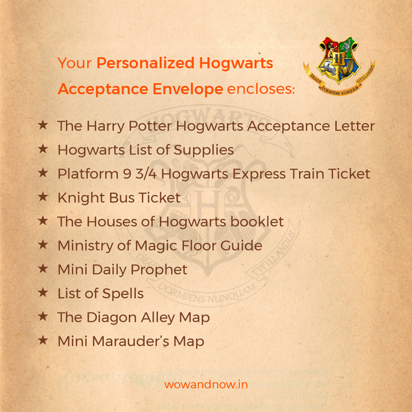 Load image into Gallery viewer, Personalised Harry Potter Hogwarts Acceptance Letter with Hogwarts School Ministry of Magic Wax Seal Stamp (Set of 10 Potter Fandom Collectibles)
