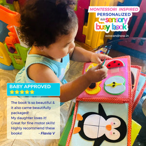Personalized Sensory Baby & Toddler Busy Book - (Elephant)