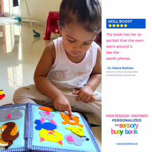 Personalized Sensory Baby & Toddler Busy Book - (Elephant)