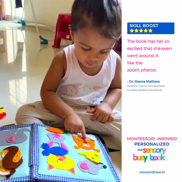 Load image into Gallery viewer, Personalized Sensory Baby &amp; Toddler Busy Book - (Elephant)
