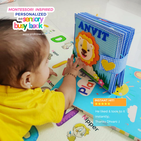 Load image into Gallery viewer, Personalized Sensory Baby &amp; Toddler Busy Book - (Elephant)
