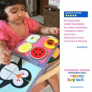 Personalized Sensory Baby & Toddler Busy Book - (Elephant)