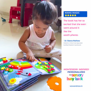 Personalized Sensory Baby & Toddler Busy Book - (Elephant)