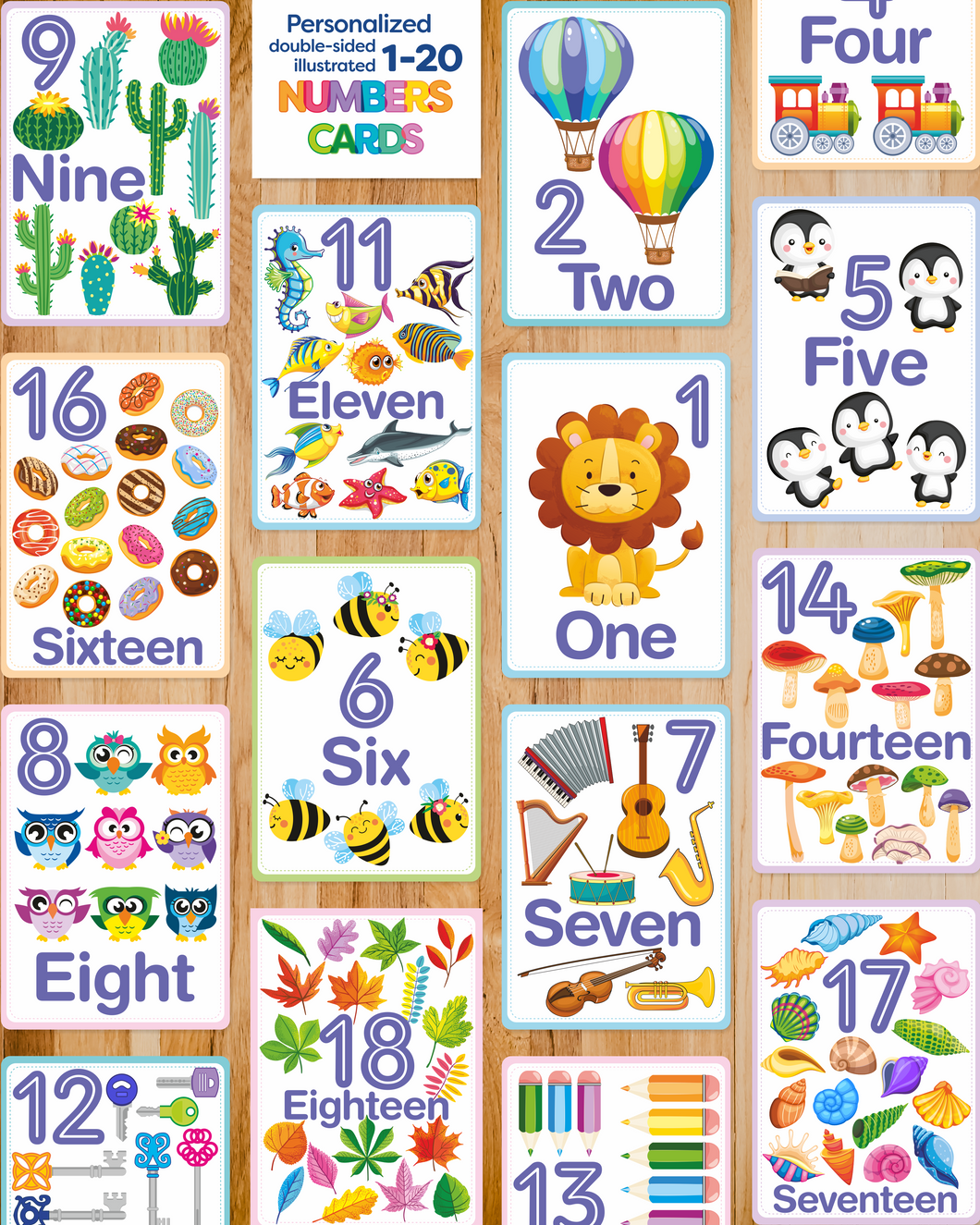 Personalized Number Flashcards for Toddlers, Preschool & Homeschool | 123 Counting, Tracing & Early Math Activity Cards | Educational Screen-free Activities Toys for Kids