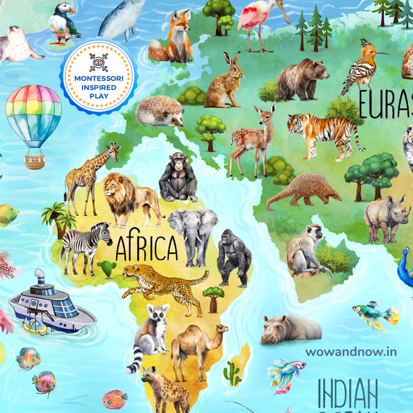 Load image into Gallery viewer, Personalized Peek-a-Boo Animal Safari Sensory Quiet Book + Personalized Animal Safari World Map with A3 Animal Quest Poster
