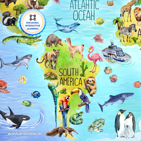 Load image into Gallery viewer, Personalized Animal World Map Wall Art with The Animal Quest Poster
