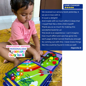 Personalized Sensory Baby & Toddler Busy Book - (Elephant)