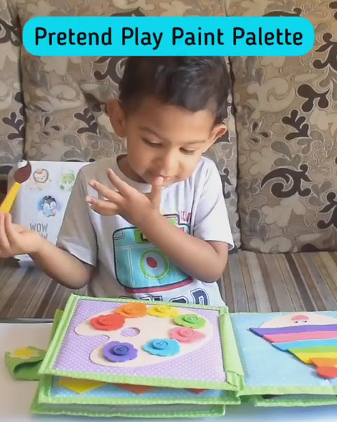 Load and play video in Gallery viewer, Personalized Color Pop Sensory Quiet Book for Toddlers - Montessori Inspired
