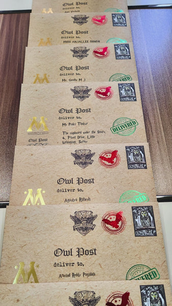 Load and play video in Gallery viewer, Personalized Harry Potter Hogwarts Acceptance Letter with Hogwarts School Ministry of Magic Wax Seal Stamp | Best Gifts for Potter Fans (Set of 10 Potter Fandom Collectibles)
