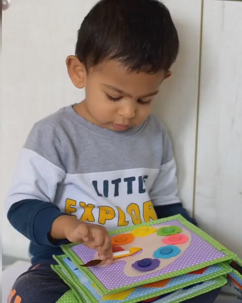 Load and play video in Gallery viewer, Personalized Color Pop Sensory Quiet Book for Toddlers - Montessori Inspired
