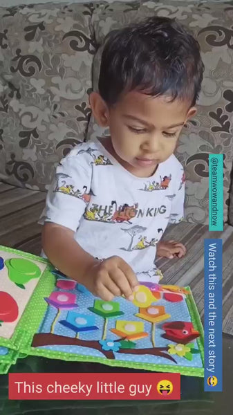 Load and play video in Gallery viewer, Personalized Color Pop Sensory Quiet Book for Toddlers - Montessori Inspired
