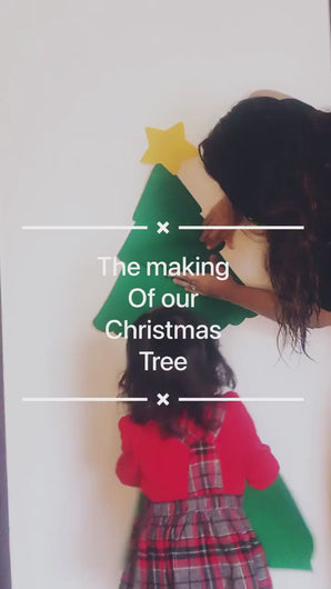 Fun Christmas activity for toddlers at home with reusable felt tree.