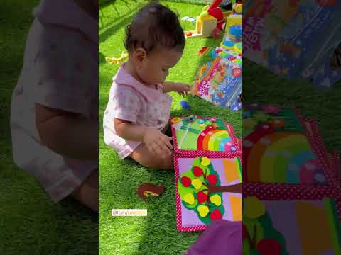 Load and play video in Gallery viewer, Personalized Sensory Baby &amp; Toddler Busy Book - (Elephant)

