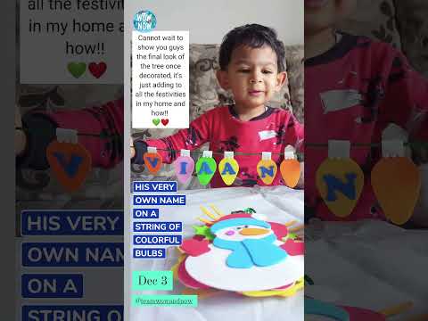 Load and play video in Gallery viewer, Personalized Wall Hanging Montessori DIY Felt Christmas Tree with 23 Colorful Felt Ornaments, Christmas Tree Gift Toddler
