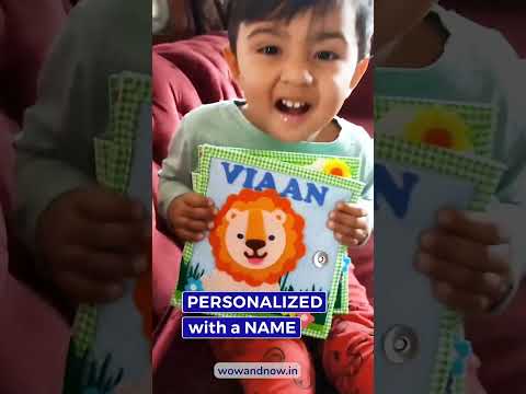 Load and play video in Gallery viewer, Personalized Sensory Baby &amp; Toddler Busy Book - (Elephant)
