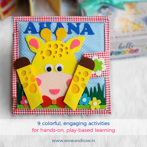 Personalized Animal Safari Sensory Quiet Book (Zuba - The Lion) - Montessori Toys