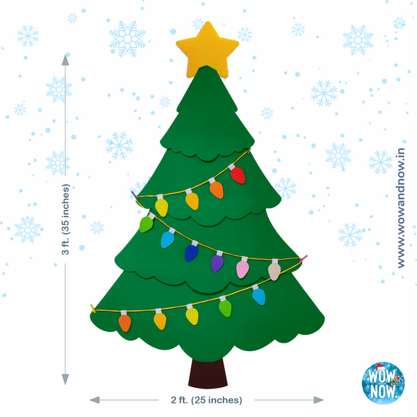 Load image into Gallery viewer, Personalized Wall Hanging Montessori DIY Felt Christmas Tree with 23 Colorful Felt Ornaments, Christmas Tree Gift Toddler
