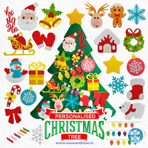 Montessori Toys - Personalised Set of 23 Colorful Christmas Felt Ornaments
