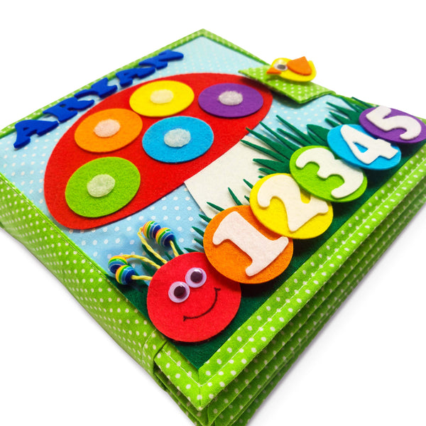 Load image into Gallery viewer, Personalized Color Pop Sensory Quiet Book - Montessori Inspired

