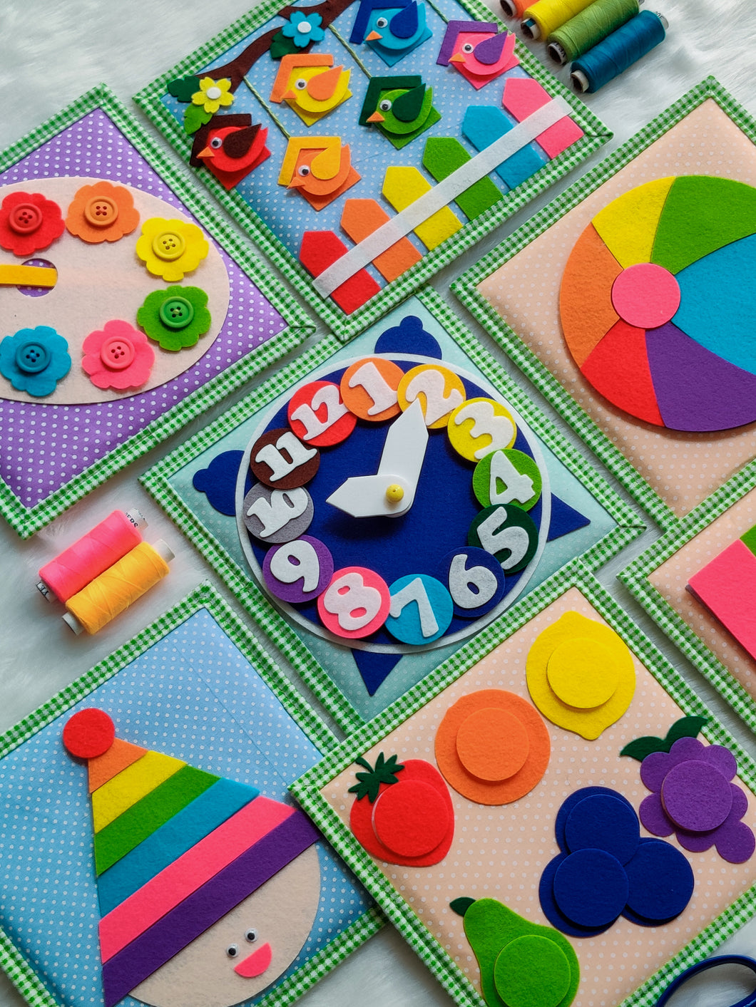 Personalized Color Pop Sensory Quiet Book - Montessori Inspired