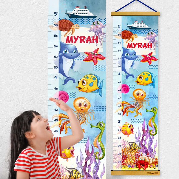 Load image into Gallery viewer, Under the Sea - Personalized Themed Height Chart
