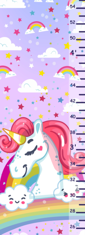 Unicorn - Personalized Themed Height Chart